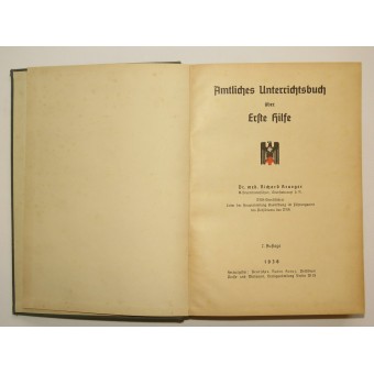 Handbuch des Deutschen Roten Kreuzes. Ametliches Unterrichtsbuch über Erste Hilfe. Espenlaub militaria
